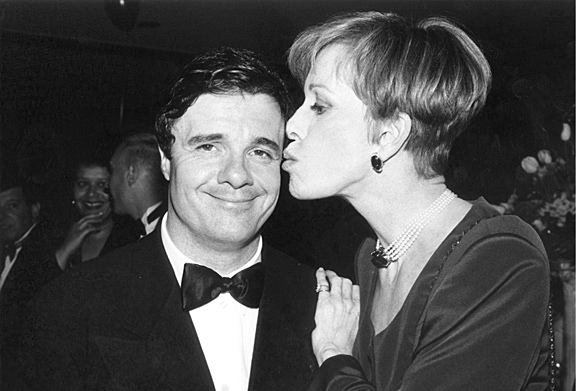 Host Nathan Lane and Carol Burnett at the 1996 Tony Awards.