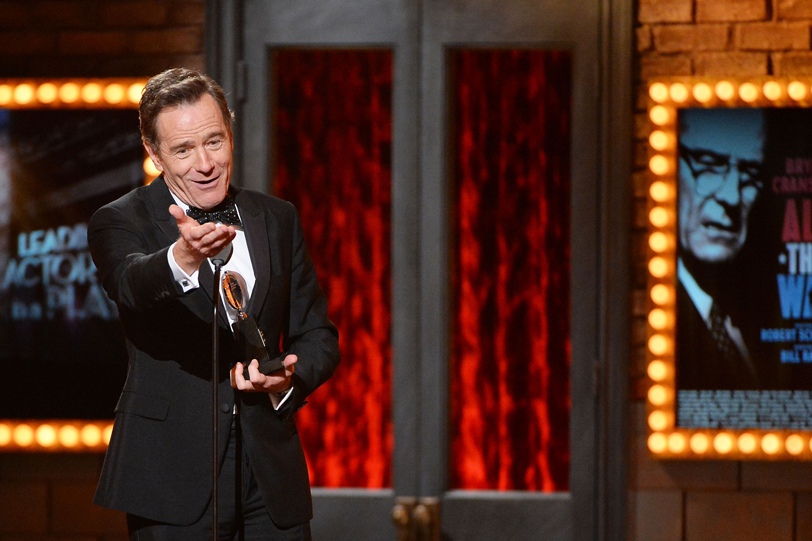 Tony winner Bryan Cranston accepts the award for Best Performance by an Actor in a Leading Role in a Play for 'All The Way' onstage during the 68th Annual Tony Awards at Radio City Music Hall on June 8, 2014 in New York City.
